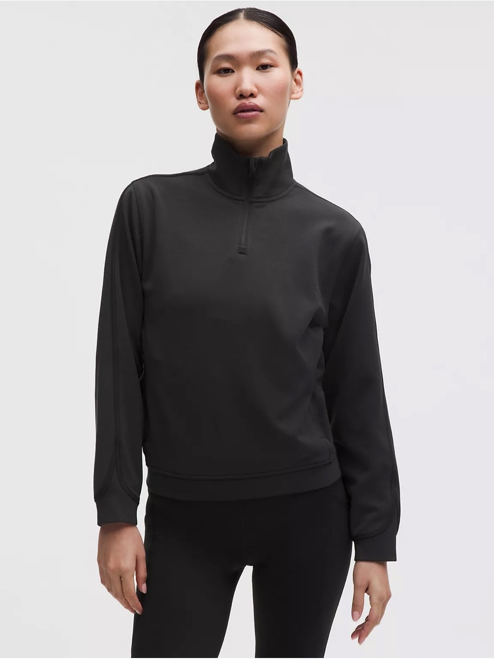 Lululemon Textured Fleece Half-Zip Pullover Top Medium